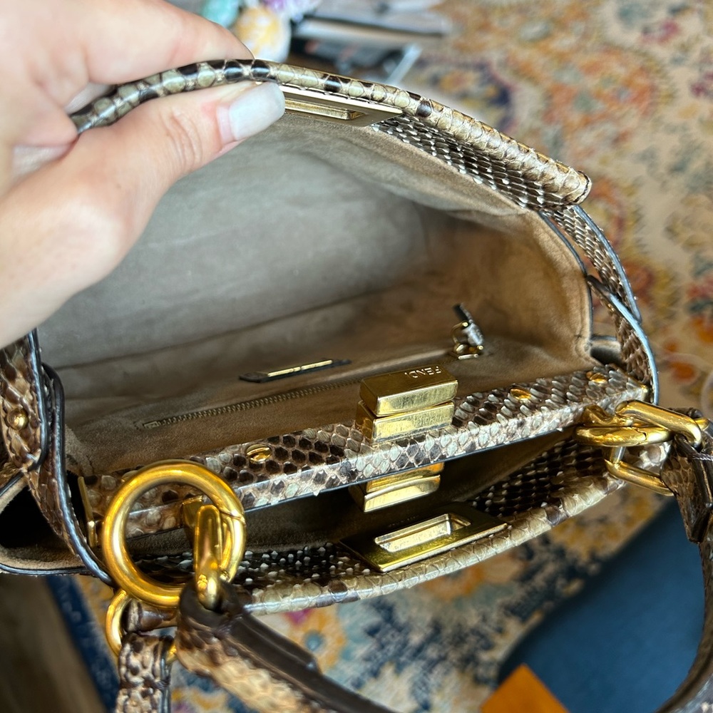 Fendi Mini Python Iconic Peekaboo Bag - Picture 14 of 15
